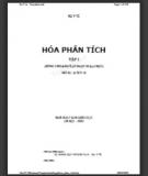 Đại cương Hóa phân tích (Tập 1): Phần 1