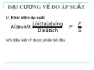 Bài giảng Đại cương về đo áp suất