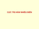 Bài giảng Cực trị hàm nhiều biến