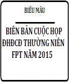 Biên bản cuộc họp ĐHĐCĐ thường niên FPT năm 2014