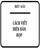 Cách viết biên bản họp