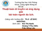 Bài thuyết trình: Thuật toán di truyền và ứng dụng giải  bài toán người du lịch - ĐH Hải Phòng