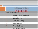 Bài thuyết trình: Bê tông polieste