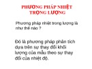 Bài giảng Phương pháp nhiệt trọng lượng