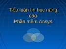 Tiểu luận Tin học nâng cao Phần mềm Ansys: Mô phỏng sự vỡ nát của 1 cái lon soda rỗng (Simulate the Crushing of an Empty Soda Can)