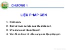 Bài giảng Chương 1: Liệu pháp gen