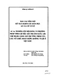 Báo cáo tổng hợp kết quả nghiên cứu khoa học đề tài cấp cơ sở: Nghiên cứu nội dung và phương pháp tính chỉ tiêu giá trị sản xuất, chi phí trung gian, giá trị tăng thêm của các tổ chức hoạt động không vì lợi ích ở Việt Nam