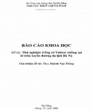 Báo cáo khoa học: Thử nghiệm trồng cỏ Vetiver chống sạt lở trên tuyến đường du lịch Bà Nà