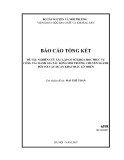 Báo cáo tổng kết đề tài: Nghiên cứu xác lập cơ sở khoa học phục vụ công tác đánh giá tác động môi trường chuyên ngành đối với các dự án khai thác lộ thiên