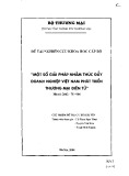 Báo cáo tổng kế đề tài cấp bộ: Một số giải pháp nhằm thức đẩy doanh nghiệp Việt Nam phát triển thương mại điện tử