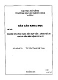 Báo cáo khoa học đề tài: Nghiên cứu ứng dụng hỗn hợp cồn - xăng tối ưu cho xe gắn máy động cơ 4 kỳ