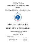 Báo cáo thực hành môn Thí nghiệm phân tích môi trường - Bài 8: Phân tích Nitrogen hữu cơ trong nước