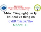 Bài thuyết trình môn Công nghệ xử lý khí thải và tiếng ồn: Tháp rửa rỗng