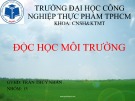 Bài thuyết trình Độc học môi trường: Độc chất của thuốc lá - ĐH Công  nghiệp thực phẩm