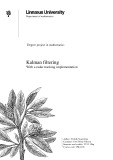 Kalman filtering With a radar tracking implementation