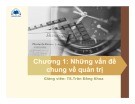 Bài giảng Quản trị học: Chương 1 - Trần Đăng Khoa