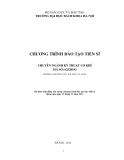 Chương trình Tiến sĩ (ĐHBKHN) Kỹ thuật Cơ khí - hướng chuyên sâu Kỹ thuật hàn - ĐH Bách khoa Hà Nội