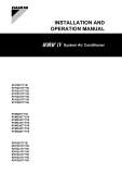 Installation and operation manual Daikin VRV IV
