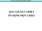 Bài tập dẫn nhiệt ổn định một chiều - ĐH Bách khoa TP.HCM