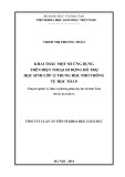 Tóm tắt Luận án Tiến sĩ Khoa học giáo dục: Khai thác một số ứng dụng trên điện thoại di động hỗ trợ học sinh lớp 12 THPT tự học Toán