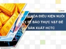 Bài thuyết trình: Tối ưu hóa điều kiện nuôi cấy tế bào thực vật để sản xuất hợp chất thứ cấp