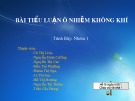 Bài tiểu luận Ô nhiễm không khí