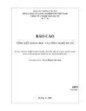 Báo cáo tổng kết khoa học và công nghệ dự án: Hoàn thiện công nghệ chuyển đổi xa chạy xăng sang chạy LPG sử dụng trong các thành phố lớn