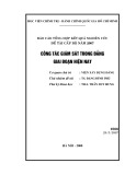 Báo cáo tổng hợp kết quả nghiên cứu đề tài cấp bộ năm 2007: Công tác giám sát trong Đảng giai đoạn hiện nay