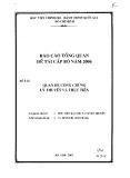 Báo cáo tổng quan đè tài cấp bộ năm 2006: Quan hệ công chúng - Lý thuyết và thực tiễn