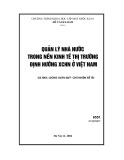 Đề tài: Quản lý nhà nước trong nền kinh tế thị trường định hướng xã hội chủ nghĩa ở Việt Nam