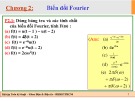 Bài tập Toán kỹ thuật: Chương 2 - Biến đổi Fourier (ĐH Bách Khoa TP.HCM)