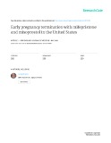 Early pregnancy termination with mifepristone and misoprostol in the United States