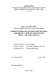 Báo cáo tổng kết đề tài: Nghiên cứu nâng cao khả năng phân tích gang hợp kim cao Cr trên máy phân tích phổ Metal - Lab 75-80J của Italy