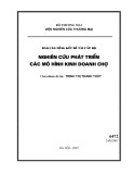 Báo cáo tổng kết đề tài cáp bộ: Nghiên cứu phát triển các mô hình kinh doanh chợ