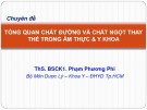 Bài giảng Chuyên đề: Tổng quan chất đường và chất ngọt thay thế trong ẩm thực & y khoa - ThS. BSCK1. Phạm Phương Phi (ĐH Y dược TP.HCM)