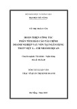 Tóm tắt Luận văn Thạc sĩ Quản trị kinh doanh: Hoàn thiện công tác phân tích báo cáo tài chính doanh nghiệp vay vốn tại Ngân hàng TMCP Việt Á - chi nhánh Hội An