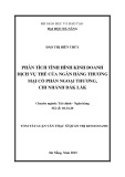 Tóm tắt Luận văn Thạc sĩ Quản trị kinh doanh: Phân tích tình hình kinh doanh dịch vụ thẻ tại Ngân hàng Thương mại cổ phần Ngoại thương Chi nhánh Đắklắk