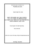 Tóm tắt Luận văn Thạc sĩ Quản trị kinh doanh: Phân tích hiệu quả hoạt động của các công ty nhóm ngành BĐS niêm yết tại TTCK Việt Nam