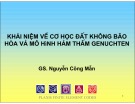 Bài giảng Khái niệm về cơ học đất không bão hòa và mô hình hàm thấm Genuchten - GS. Nguyễn Công Mẫn