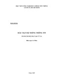 Bài giảng Bảo mật hệ thống thông tin dành cho hệ đào tạo từ xa - Lê Phúc (HV Bưu chính Viễn thông TP.HCM)