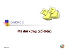 Bài giảng Bảo mật hệ thống thông tin - Chương 2: Mã đối xứng (cổ điển)