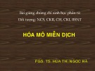 Bài giảng chứng chỉ sinh học phân tử: Hóa mô miễn dịch - PGS.TS. Hứa Thị Ngọc Hà