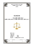 Bài dự thi Tìm hiểu Hiến pháp nước Cộng hòa xã hội chủ nghĩa Việt Nam (Bài dự thi đầy đủ)