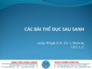 Bài giảng Các bài thể dục sau sanh