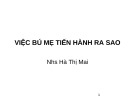 Bài giảng Việc bú mẹ tiến hành ra sao - Hà Thị Mai