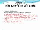 Bài giảng Chương 1: Tổng quan về trái đất