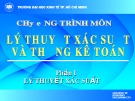 Bài giảng Lý thuyết xác suất và thống kê toán: Chương 1 - ĐH Kinh tế TP.HCM