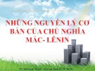 Bài giảng Những nguyên lý cơ bản của chủ nghĩa Mác - Lênin: Chương mở đầu - TS. Bùi Xuân Thanh