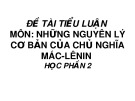 Bài giảng Những nguyên lý cơ bản của chủ nghĩa Mác - Lênin: Đề tài tiểu luận - TS. Nguyễn Minh Tuấn