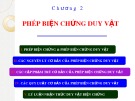 Bài giảng Những Nguyên lý cơ bản của chủ nghĩa Mác - Lênin: Chương 2